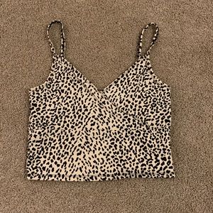 SHEIN size small, leopard print cropped tank top